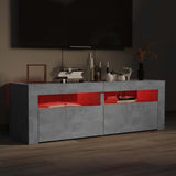 TV Cabinet with LED Lights Concrete Grey 120x35x40 cm - Top-Down View