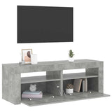 TV Cabinet with LED Lights Concrete Grey 120x35x40 cm