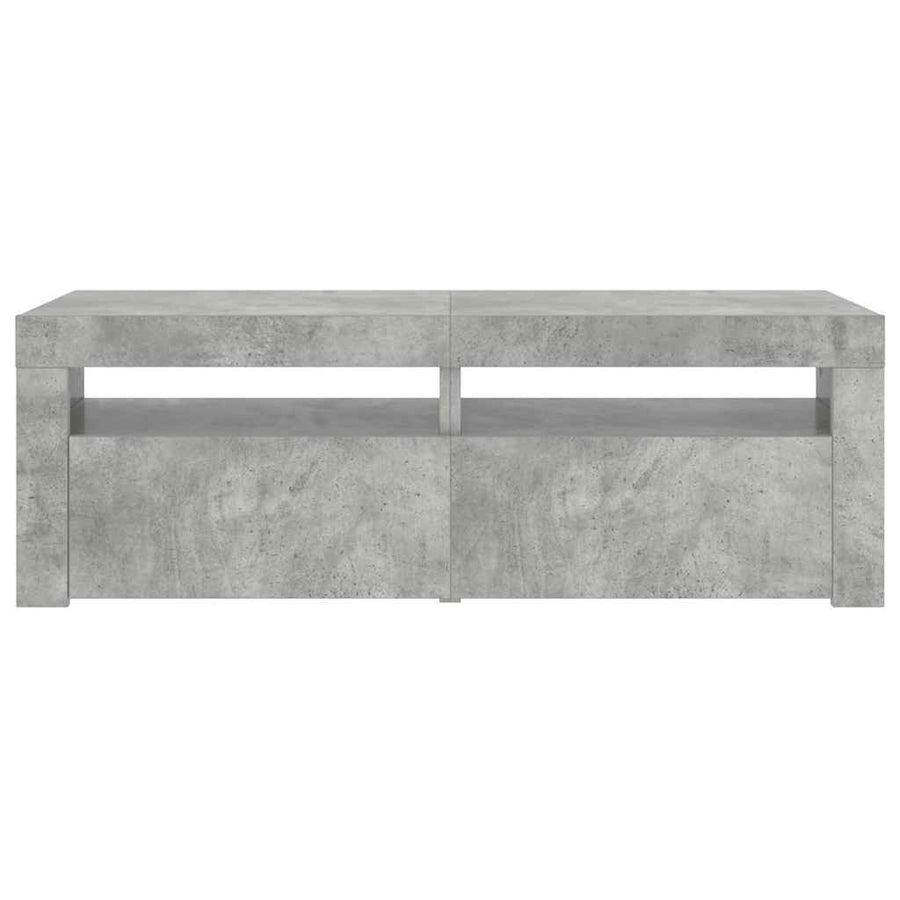 TV Cabinet with LED Lights Concrete Grey 120x35x40 cm