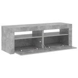 TV Cabinet with LED Lights Concrete Grey 120x35x40 cm