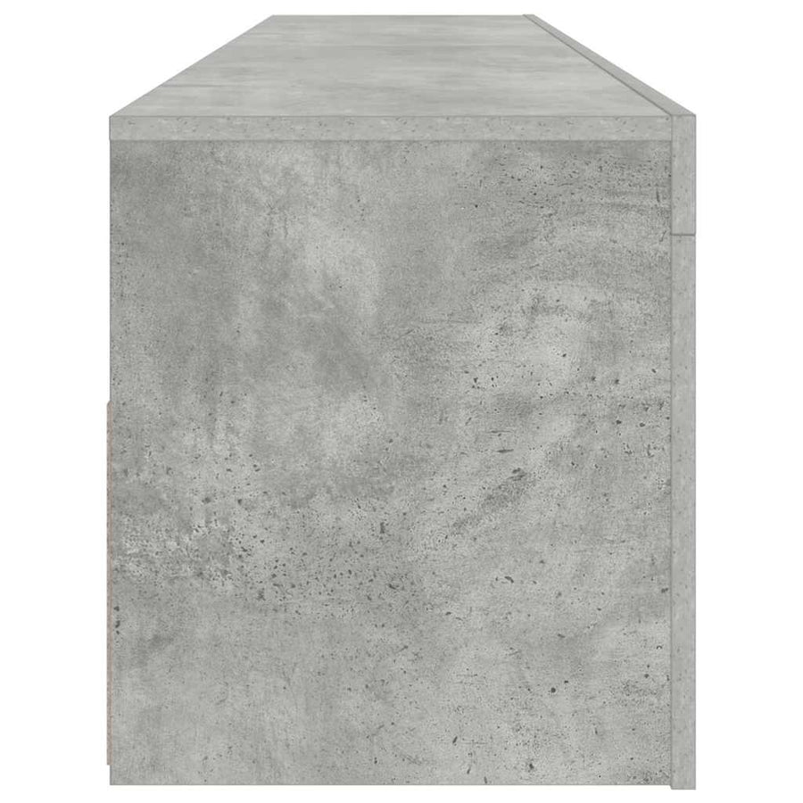 TV Cabinet with LED Lights Concrete Grey 120x35x40 cm