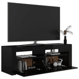 TV Cabinet with LED Lights High Gloss Black 120x35x40 cm - Rear View