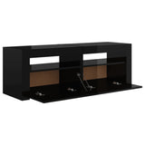 TV Cabinet with LED Lights High Gloss Black 120x35x40 cm - Extra Image