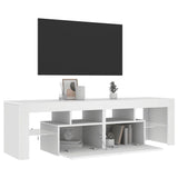 TV Cabinet with LED Lights White 140x36.5x40 cm