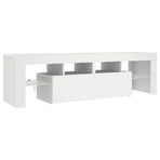 TV Cabinet with LED Lights White 140x36.5x40 cm