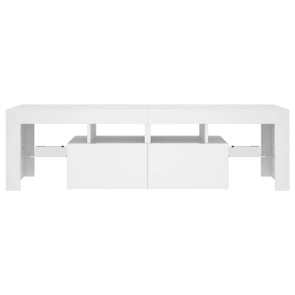 TV Cabinet with LED Lights White 140x36.5x40 cm