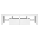 TV Cabinet with LED Lights White 140x36.5x40 cm