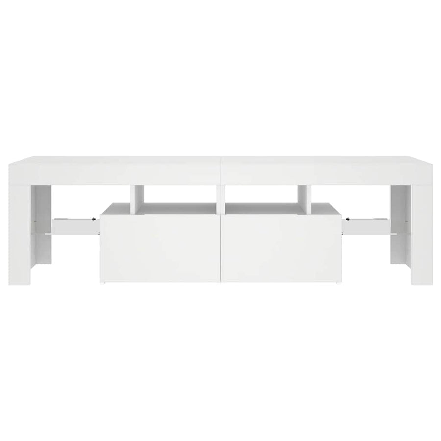 TV Cabinet with LED Lights White 140x36.5x40 cm