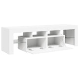 TV Cabinet with LED Lights White 140x36.5x40 cm