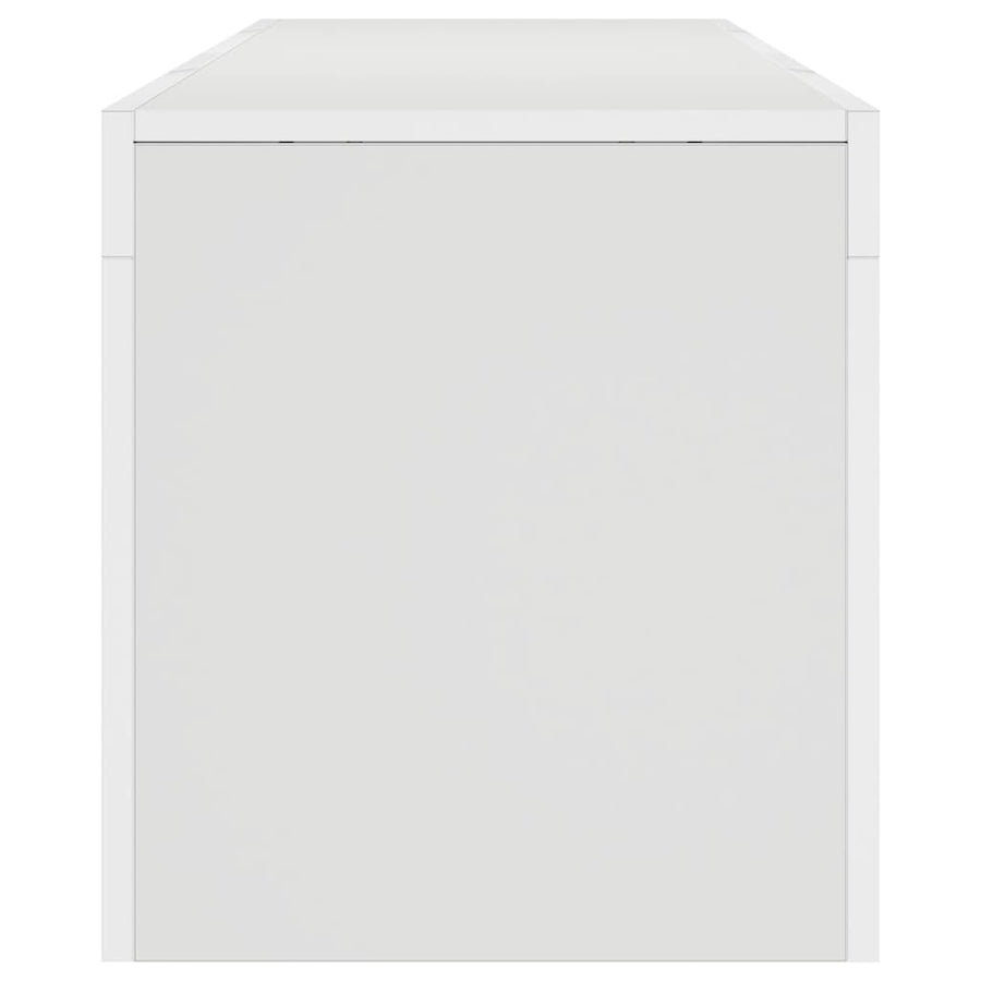TV Cabinet with LED Lights White 140x36.5x40 cm