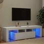 TV Cabinet with LED Lights White 140x36.5x40 cm