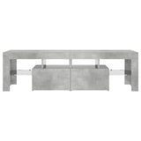 TV Cabinet with LED Lights Concrete Grey 140x36.5x40 cm