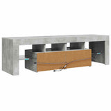TV Cabinet with LED Lights Concrete Grey 140x36.5x40 cm - Extra Image