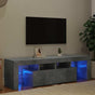 TV Cabinet with LED Lights Concrete Grey 140x36.5x40 cm