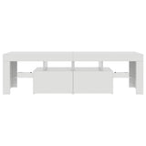 TV Cabinet with LED Lights High Gloss White 140x36.5x40 cm