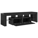 TV Cabinet with LED Lights High Gloss Black 140x36.5x40 cm