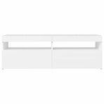 TV Cabinet with LED Lights White 120x35x40 cm