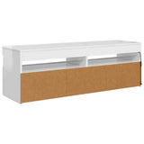 TV Cabinet with LED Lights High Gloss White 120x35x40 cm - Extra Image