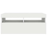 TV Cabinet with LED Lights White 90x35x40 cm