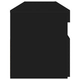 TV Cabinet with LED Lights Black 90x35x40 cm