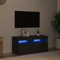 TV Cabinet with LED Lights Black 90x35x40 cm