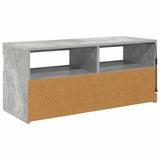 TV Cabinet with LED Lights Concrete Grey 90x35x40 cm