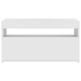TV Cabinet with LED Lights White 75x35x40 cm