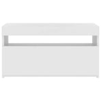 TV Cabinet with LED Lights White 75x35x40 cm