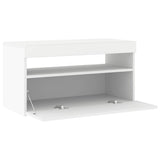 TV Cabinet with LED Lights White 75x35x40 cm - Extra Image