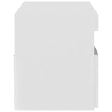 TV Cabinet with LED Lights White 75x35x40 cm
