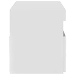 TV Cabinet with LED Lights White 75x35x40 cm