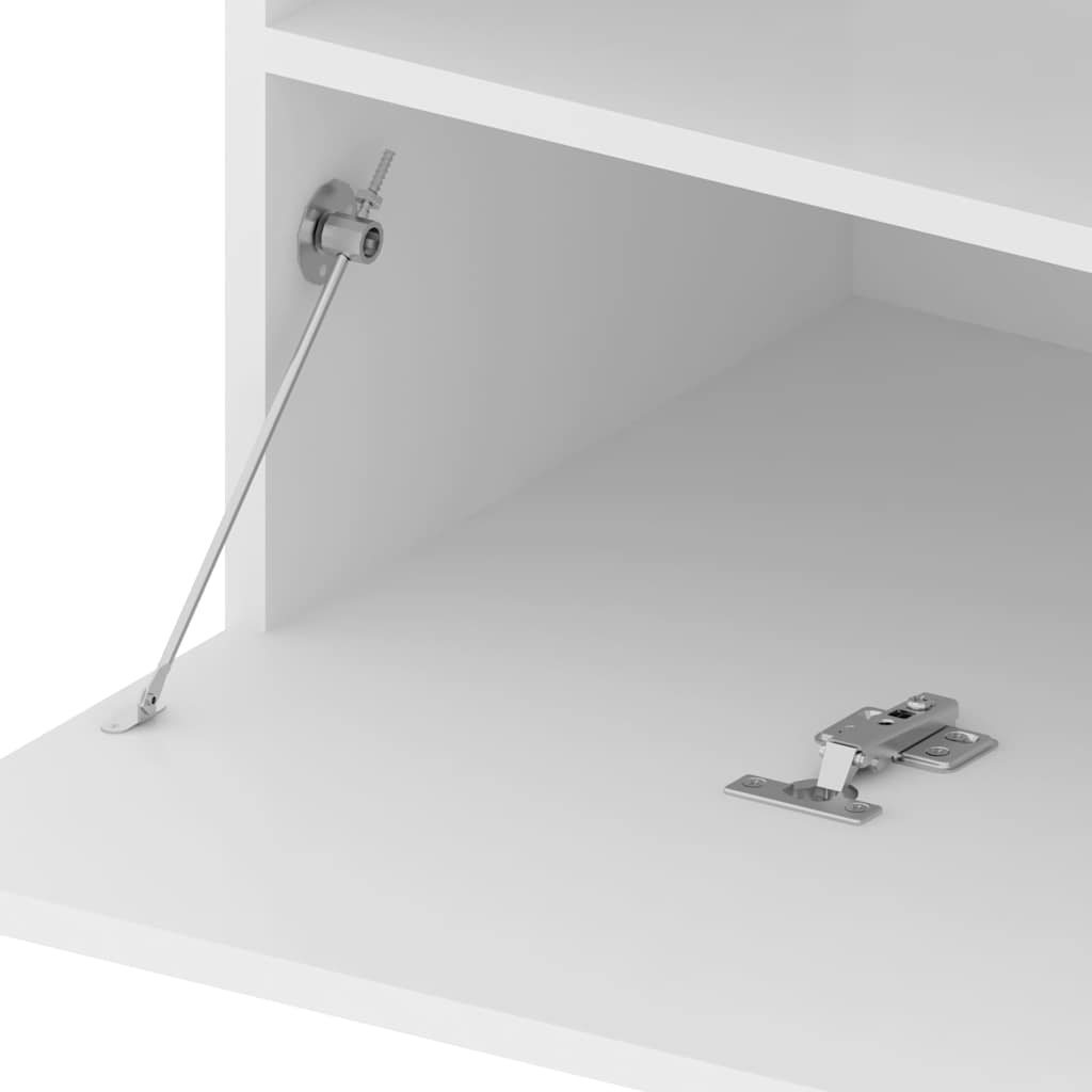 2 Piece TV Cabinet Set with LED Lights White 75x35x40 cm