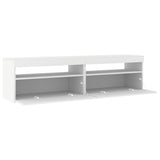 2 Piece TV Cabinet Set with LED Lights White 75x35x40 cm