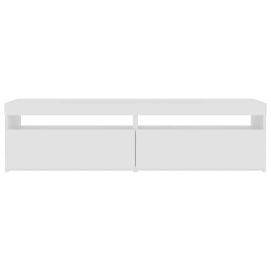 2 Piece TV Cabinet Set with LED Lights White 75x35x40 cm