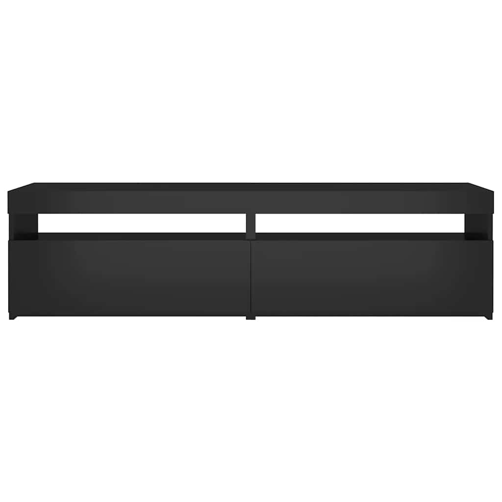 2 Piece TV Cabinet Set with LED Lights Black 75x35x40 cm