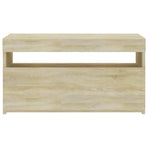 TV Cabinet with LED Lights Sonoma Oak 75x35x40 cm