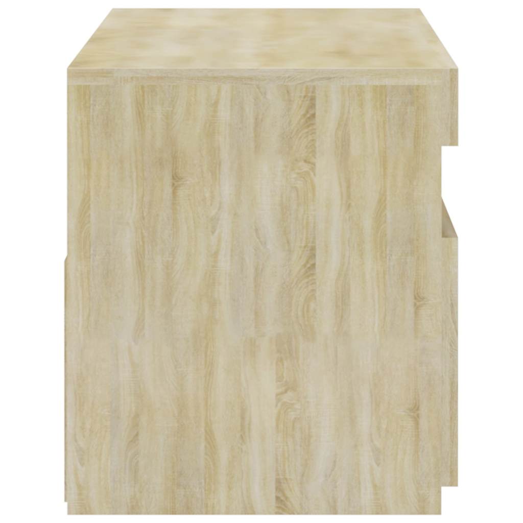 TV Cabinet with LED Lights Sonoma Oak 75x35x40 cm
