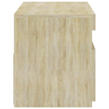 TV Cabinet with LED Lights Sonoma Oak 75x35x40 cm - Close-Up Angle