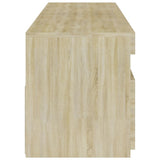 TV Cabinets 2 pcs with LED Lights Sonoma Oak 75x35x40 cm - Low Angle