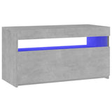 TV Cabinet with LED Lights Concrete Grey 75x35x40 cm