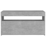 TV Cabinet with LED Lights Concrete Grey 75x35x40 cm - 45-Degree Angle