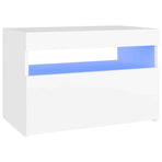 TV Cabinet with LED Lights White 60x35x40 cm