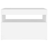 TV Cabinet with LED Lights White 60x35x40 cm