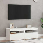 TV Cabinets with LED Lights 2 pcs White 60x35x40 cm