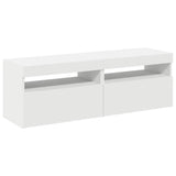 TV Cabinets with LED Lights 2 pcs White 60x35x40 cm