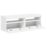 TV Cabinets with LED Lights 2 pcs White 60x35x40 cm