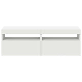 TV Cabinets with LED Lights 2 pcs White 60x35x40 cm