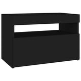TV Cabinet with LED Lights Black 60x35x40 cm - Extra Image