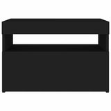 TV Cabinet with LED Lights Black 60x35x40 cm - Extra Image