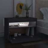 TV Cabinet with LED Lights Grey 60x35x40 cm